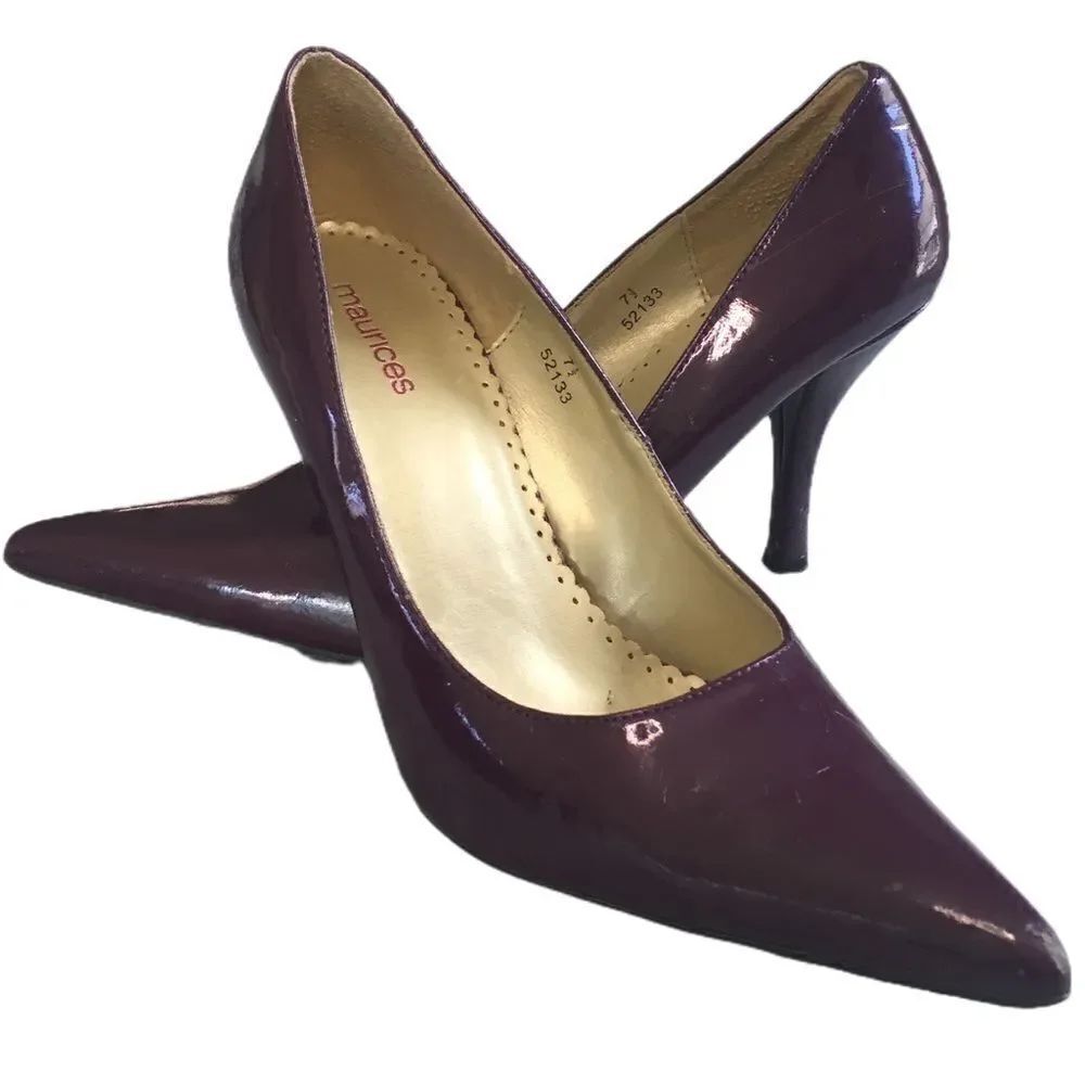 Maurice’s patent leather purple heels
